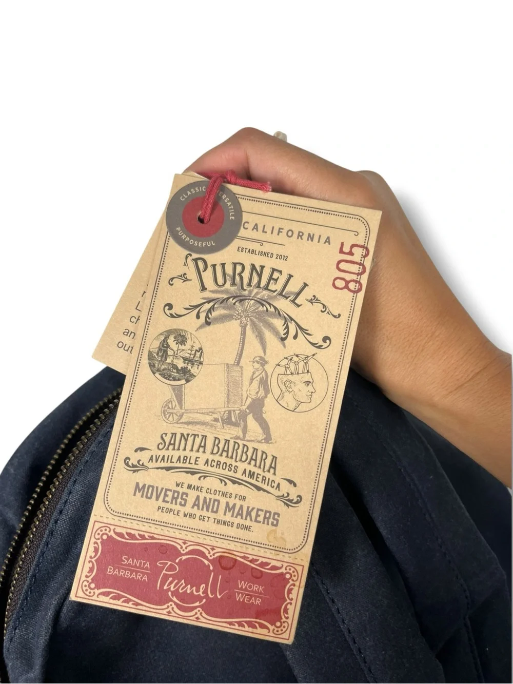 Purnell Waxed Canvas And Leather Backpack Small Blue 13” Laptop Water Resistant